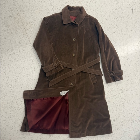 Vintage 1960s/ 1970s Julie de Roma Brown Belted Cashmere Blend Coat USA Made M/L - Picture 4 of 16